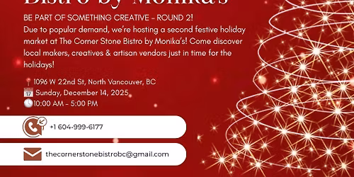 CHRISTMAS MARKET AT THE CORNER STONE BISTRO BY MONIKA's