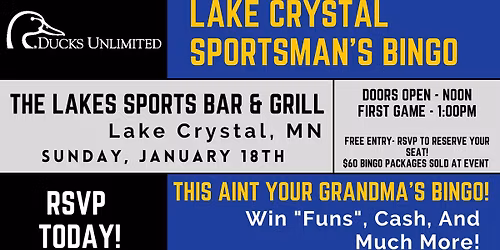 Lake Crystal DU Sportsman's Bingo