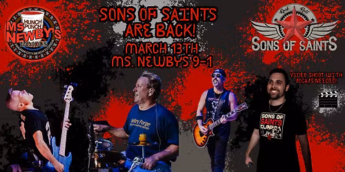 \u203c\ufe0fSons of Saints Are Back!! Ms. Newbys - March 13th - PCB PARTY - *VIDEO SHOOT*\u203c\ufe0f