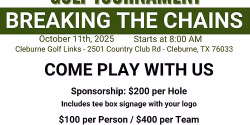 3rd annual golf tournament