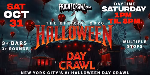 The Fright Crawl | New York City Halloween Day Bar Crawl 2026 | Sat, Oct 31