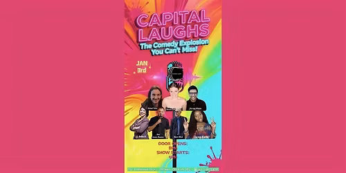 Capital Laughs Live Comedy Show January 3rd  !! First Comedy Show of 2026!