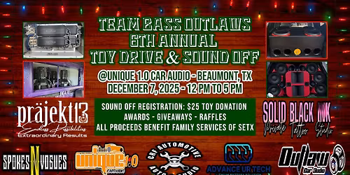 Team Bass Outlaws 6th Annual Toy Drive & Sound Off