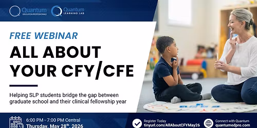 Free Webinar: All about your CFY\/CFE