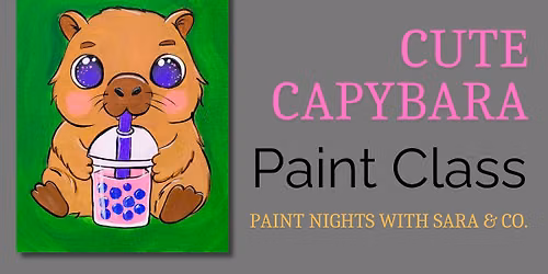 Cute Capybara Paint Class
