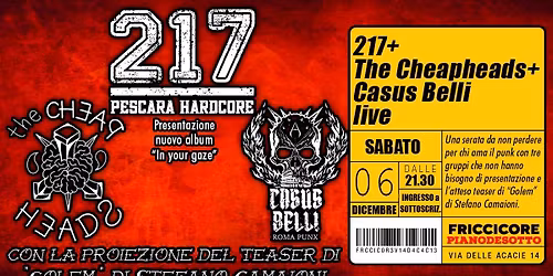 217+The Cheapheads+Casus Belli_live+Teaser Golem@Friccicore