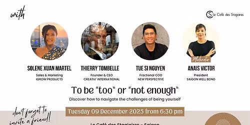 SWB #2 : To be \u201ctoo\u201d or \u201cnot enough\u201d