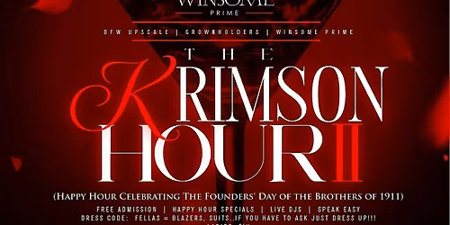 The Krimson Hour II {Pretty Boy Takeover} @ Winsome Prime
