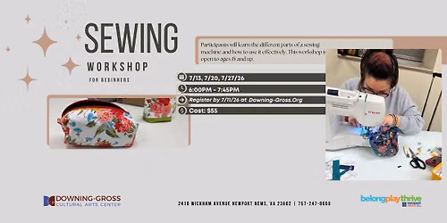 Beginner Machine Sewing Class 
