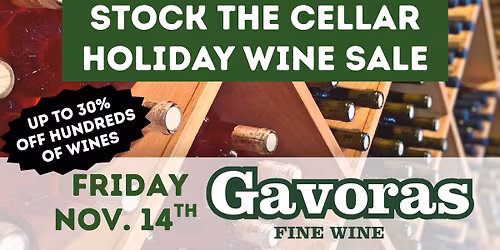 Stock The Cellar, Holiday Wine Sale