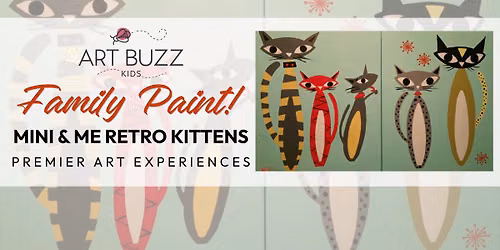 Family Paint! Mini & Me Retro Kittens