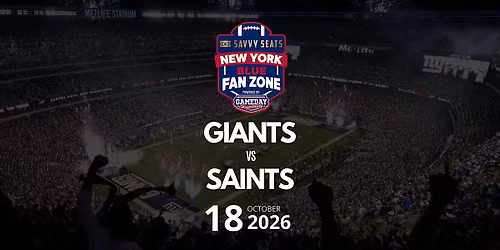 Giants vs. Saints Fan Zone at MetLife: Food, Drinks & Game Day Vibes!