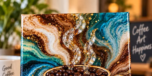Espresso yourself- Resin coffee cup on Canvas Art \u2615