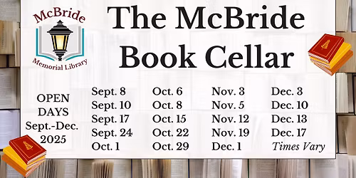The McBride Book Cellar | Open Hours