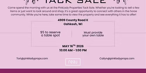 PinkLady Properties Tack Sale