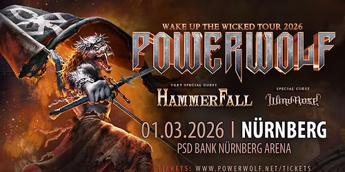 POWERWOLF | N\u00fcrnberg | PSD Bank Arena N\u00fcrnberg