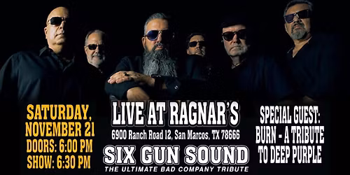 Six Gun Sound-The Ultimate  BAD COMPANY Tribute with Burn-A Tribute to  DEEP PURPLE