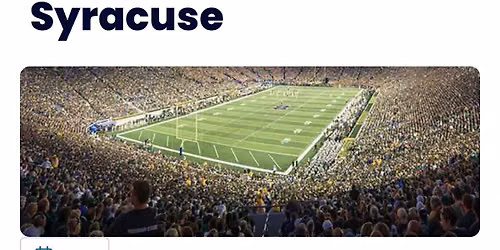 Notre Dame vs Syracuse Trip