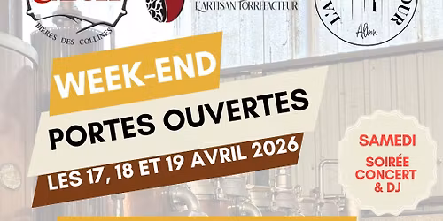 Week-end portes ouvertes 17 - 18 et 19 avril