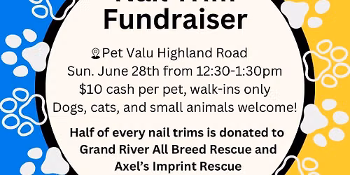 Nail Trim Fundraiser \ud83d\udc3e\u2764\ufe0f