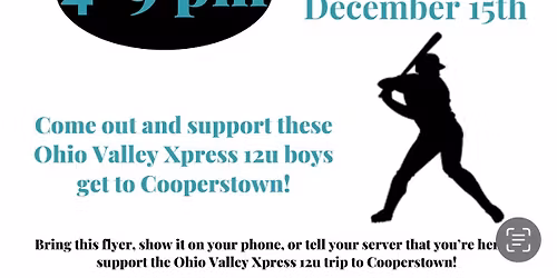 Ohio Valley Xpress 12u Dine to Donate