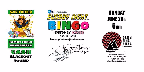 SUNDAY NIGHT BINGO at Damn Fine Pizza