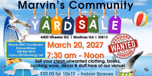 Marvin UMC Community Yard Sale
