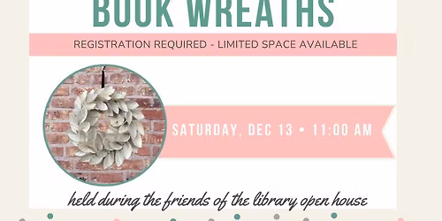 Create and Take Book Wreaths