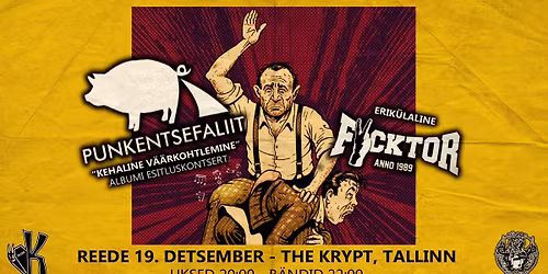 PUNKENTSEFALIIT uue albumi esitlus + FUCKTOR @ The Krypt, Tallinn \ud83e\udd87