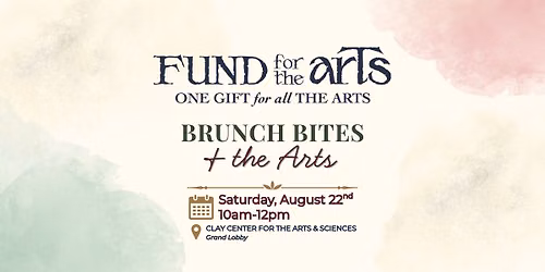 Fund for the Arts Presents: Brunch Bites & The Arts
