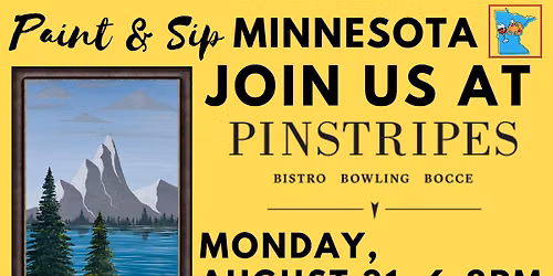 August 31 Paint & Sip at Pinstripes
