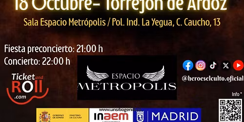 HEROES EL CULTO en Sala Metrópolis