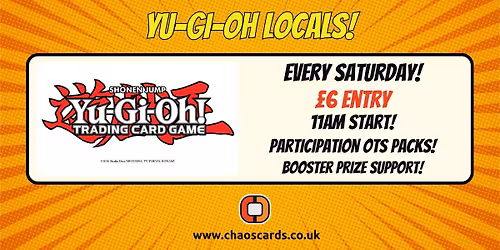 Saturday Yu-Gi-Oh! Locals!