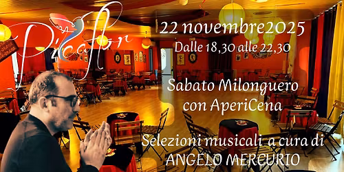 Sabato Milonguero con AperiCena Musica di Angelo Mercurio
