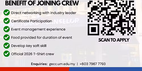 CREW RECRUITMENT for UM JOB FEST 2026