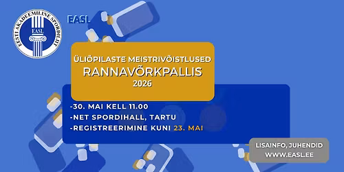 \u00dcli\u00f5pilaste meistriv\u00f5istlused rannav\u00f5rkpallis 2026