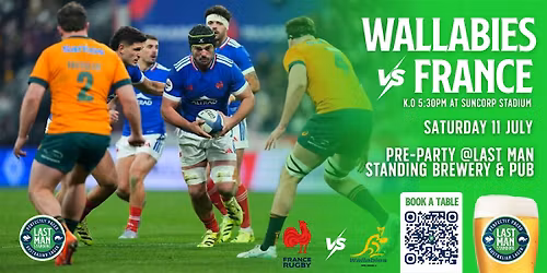 Wallabies vs France: Pre- party @ Last Man Standing