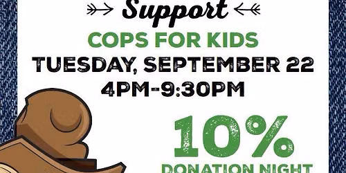 Texas Roadhouse Dine to Donate and support Cops for Kids! 