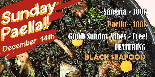 Sunday Paella - December 14th - Black Seafood