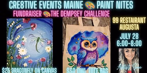 Paint Night FUNDRAISER- Dempsey Challenge- 99 Restaurant AUGUSTA