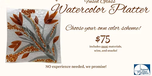 Fun Day Out: Fused Glass Watercolor Platter