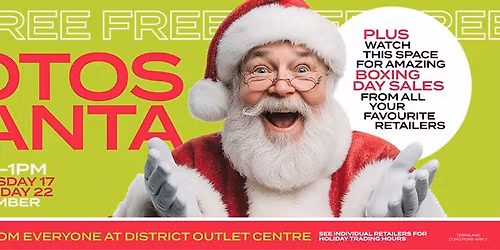 FREE Santa Photos at District Outlet \ud83c\udf85