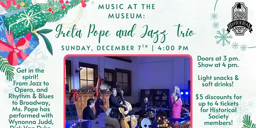 Music at the Museum with Greta Pope and Jazz Trio