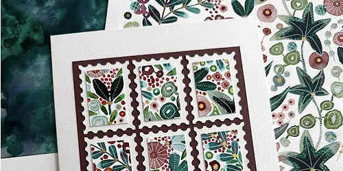 Festive Florals Collage & Watercolour Workshop