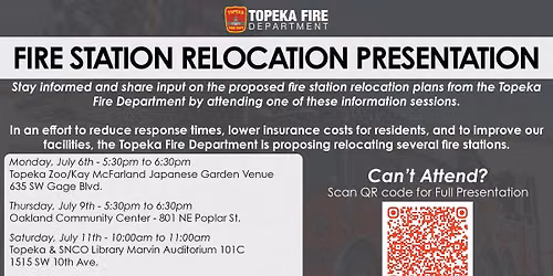 Topeka Fire Department Station Relocation Public Input Sessions