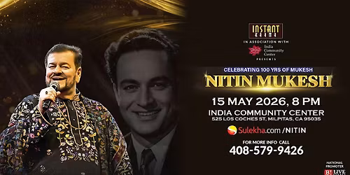NITIN MUKESH LIVE - Celebrating 100 Years Of Mukesh, Mehfill Style
