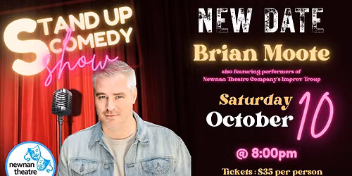 NEW DATE : Brian Moote Live! at Newnan Theatre Company