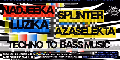 TECHNO\u2022LOCCO \u2014 Luzika | Nadjeeka | Splinter | Azaselekta [ 15-11 \u2022 23h06h]