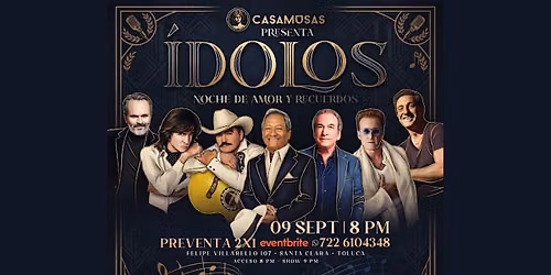 \u00cdDOLOS \u2022 Noche de Amor y Recuerdo