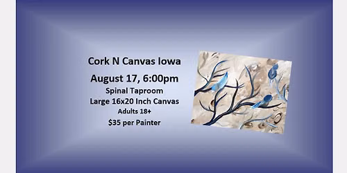 Spinal Taproom - Blue Birds - Cork N Canvas Iowa